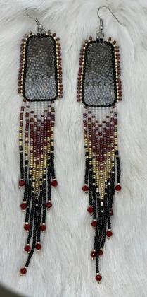 Fishscale beaded earrings
