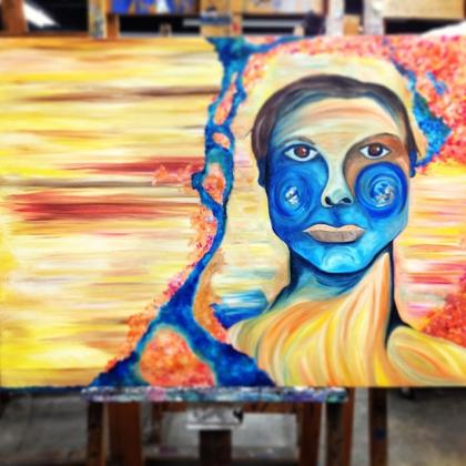 Mother Blue (2014) Oil paint on canvas