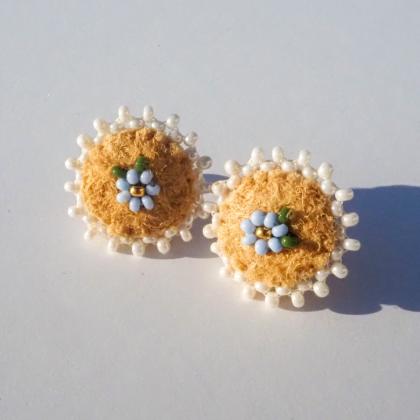 Moose Hide Flower Studs