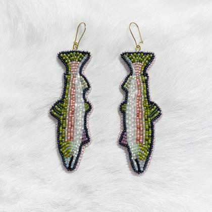 Pink Salmon Earrings
