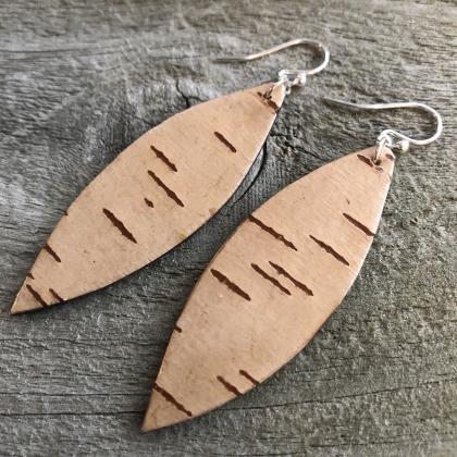 Birchbark Pendant Earrings