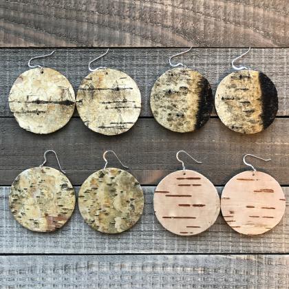 Birchbark Pendant Earrings