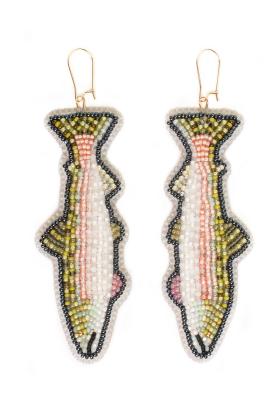 Beaded fish earrings
