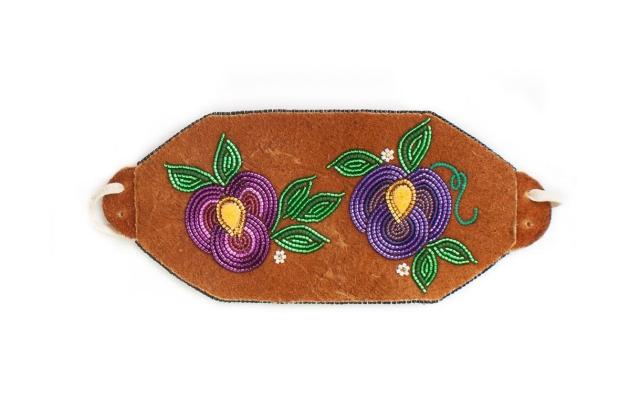 Tufted cuff on moosehide