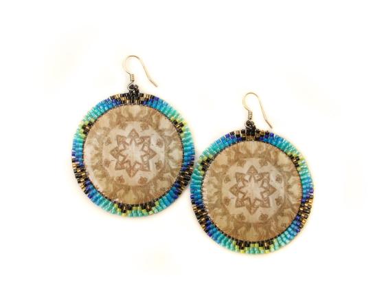 Birchbark bitten earrings