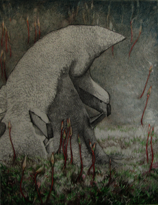 Snow Sculpture (working title) Color Pencil and Graphite on Paper 9 x 12 inches