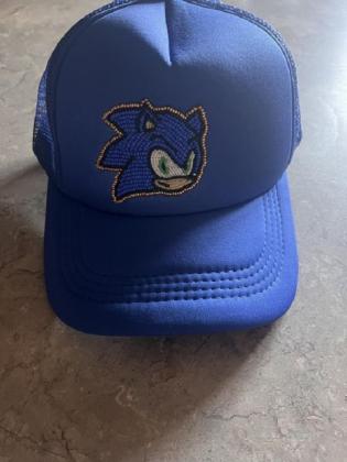 Sonic The Hedgehog beaded cap