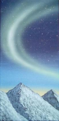 montain n northernlites 8x10 acrylic