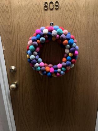 needle felted door wreath