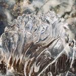 Frozen Flow, acrylic on canvas 10" x 10" 