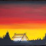 "The Last Camp"  -  16"x 20" Acrylic painting on canvas 