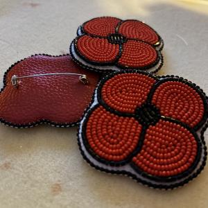 beaded poppies